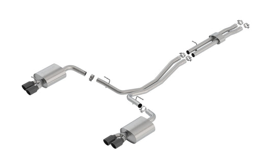 Borla 140765BC Cat-Back Exhaust System S-Type with Black Chrome Tips for 2018-2019 Ford Explorer Sport (3.5L)