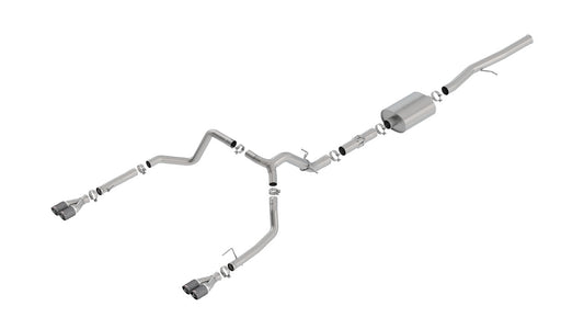 Borla 140776CF Cat-Back Exhaust System ATAK with Carbon Fiber Tips for 2019-2023 Chevrolet Silverado 1500 / GMC Sierra 1500 (6.2L)