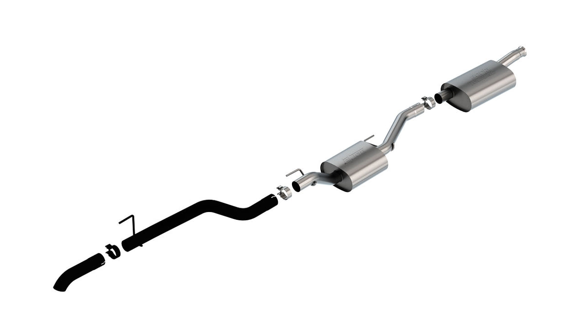 Borla 140808CB Cat-Back Exhaust System Touring with Black Coated Tips for 2020-2026 Jeep Gladiator (3.6L V6)