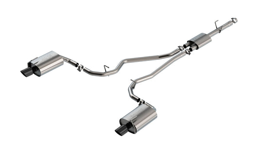 Borla 140825BC Cat-Back Exhaust System S-Type with Black Chrome Tips for 2020-2026 Ford Explorer Limited (2.3L)