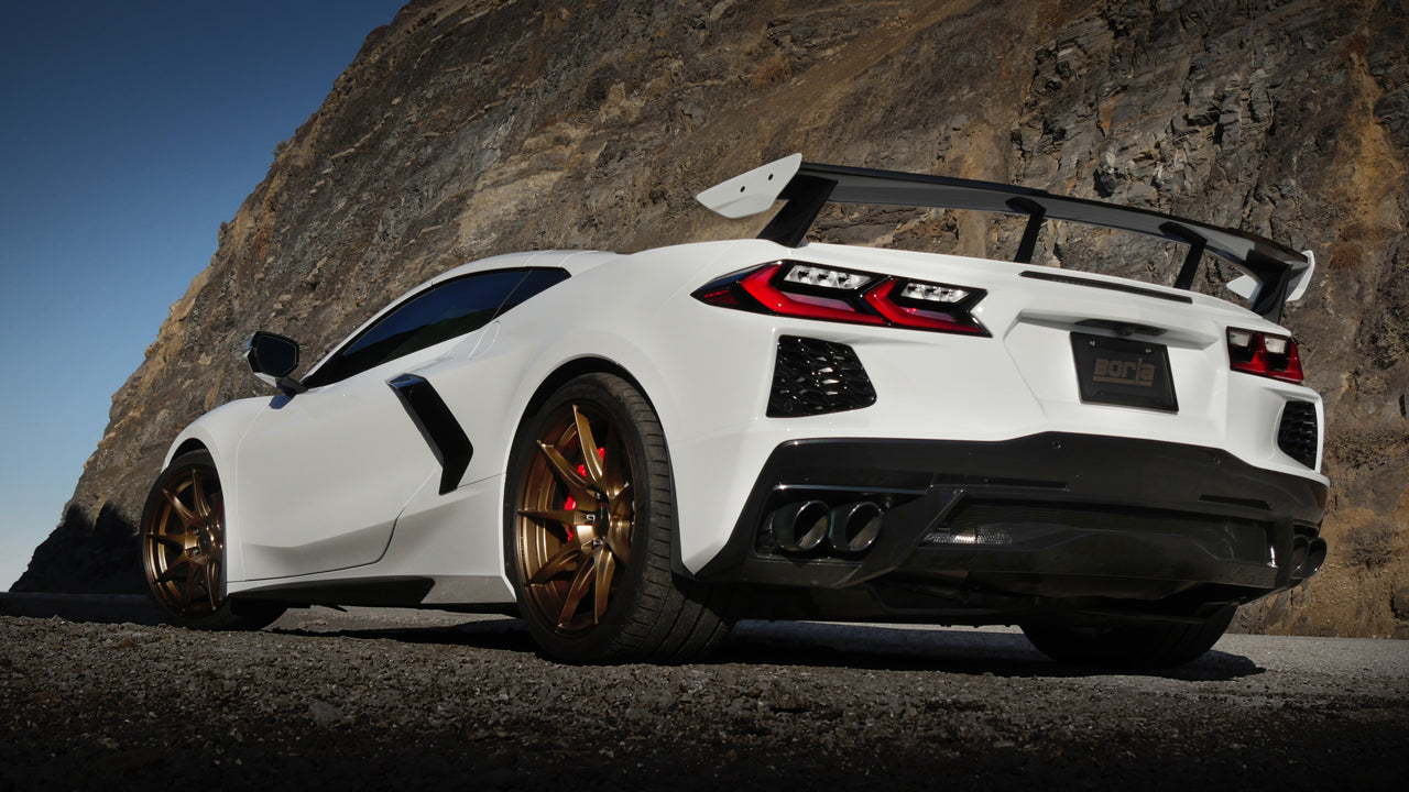 Borla 140838BC 2020-2026 Corvette Stingray C8 Cat-Back Exhaust System S-Type - Black Chrome Tips