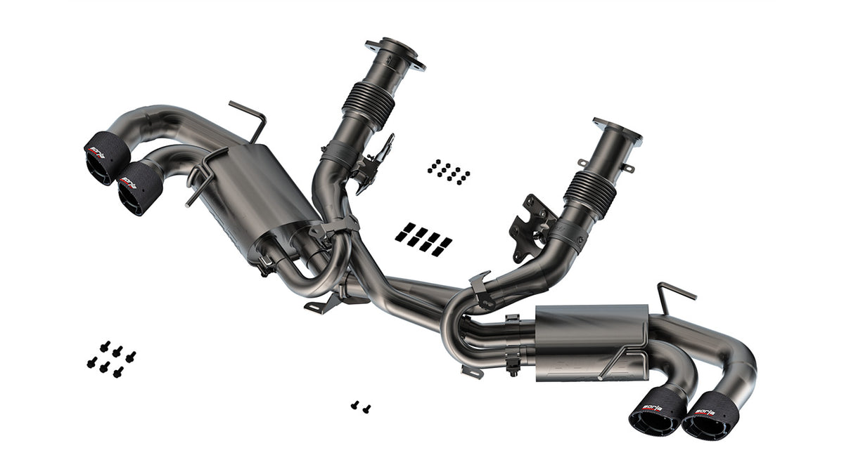 Borla 140841CF Cat-Back Exhaust System ATAK with Carbon Fiber Tips for 2020-2026 Chevrolet Corvette Stingray (6.2L V8)