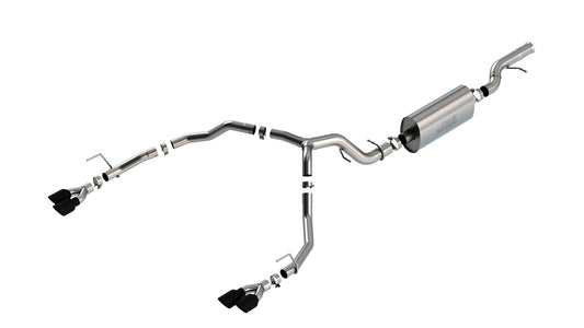Borla 140858BC Cat-Back Exhaust System Touring with Black Chrome Tips for 2021-2026 Chevrolet Tahoe (Premier, High Country, Z71, RST) / GMC Yukon (Premier, High Country, Z71, RST) (6.2L V8)