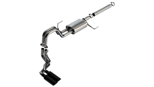 Borla 140904BC Cat-Back Exhaust System S-Type with Black Chrome Tips for 2021-2026 Ford F-150 PowerBoost (3.5L V6 Hybrid)
