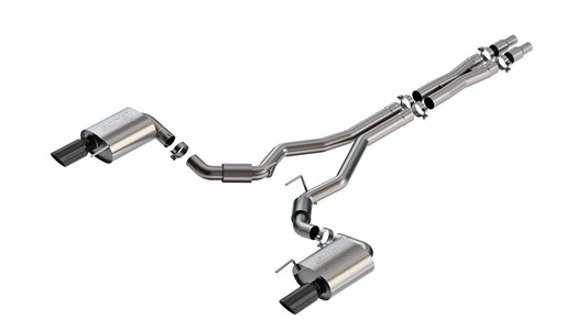 Borla 140961BC Cat-Back Exhaust System ATAK with Black Chrome Tips for 2024-2026 Ford Mustang GT (5.0L V8, without Active Exhaust)