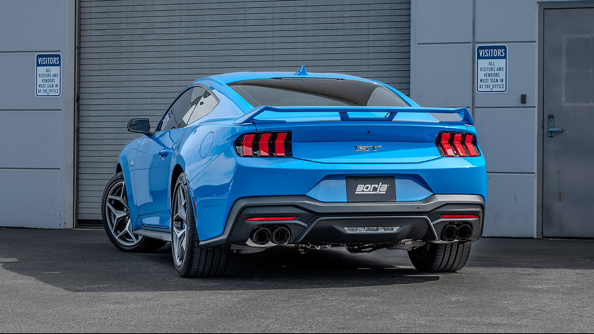 Borla 140963CFBA Cat-Back Exhaust System ATAK with Carbon Fiber Tips for 2024-2026 Ford Mustang GT (5.0L V8, with Active Exhaust)