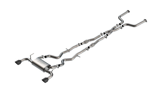 Borla 140977BC Cat-Back Exhaust System S-Type with Black Chrome Tips for 2016-2024 Infiniti Q50