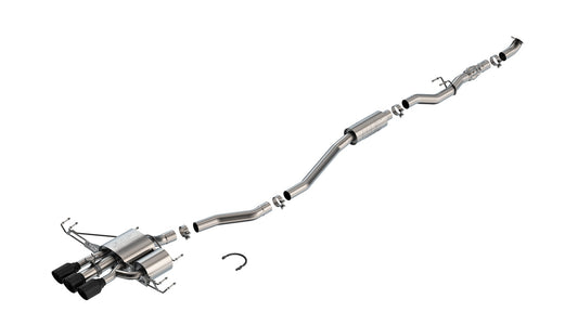 Borla 140986CB Cat-Back Exhaust System ATAK with Black Coated Tips for 2024-2025 Acura Integra Type S