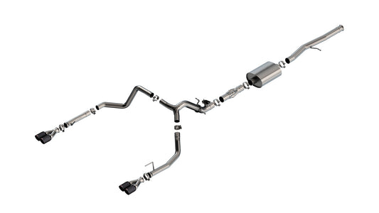 Borla 140997CFBA Cat-Back Exhaust System ATAK with Carbon Fiber Tips for 2024-2026 Chevrolet Silverado 1500 / GMC Sierra 1500 (6.2L V8)