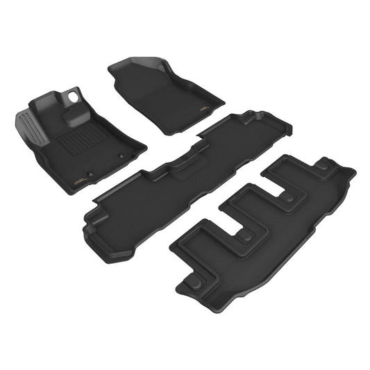 3D MAXpider Kagu Front, Rear & 3rd Row Floor Mats for 2019-2024 Subaru Ascent (Bench Seats)