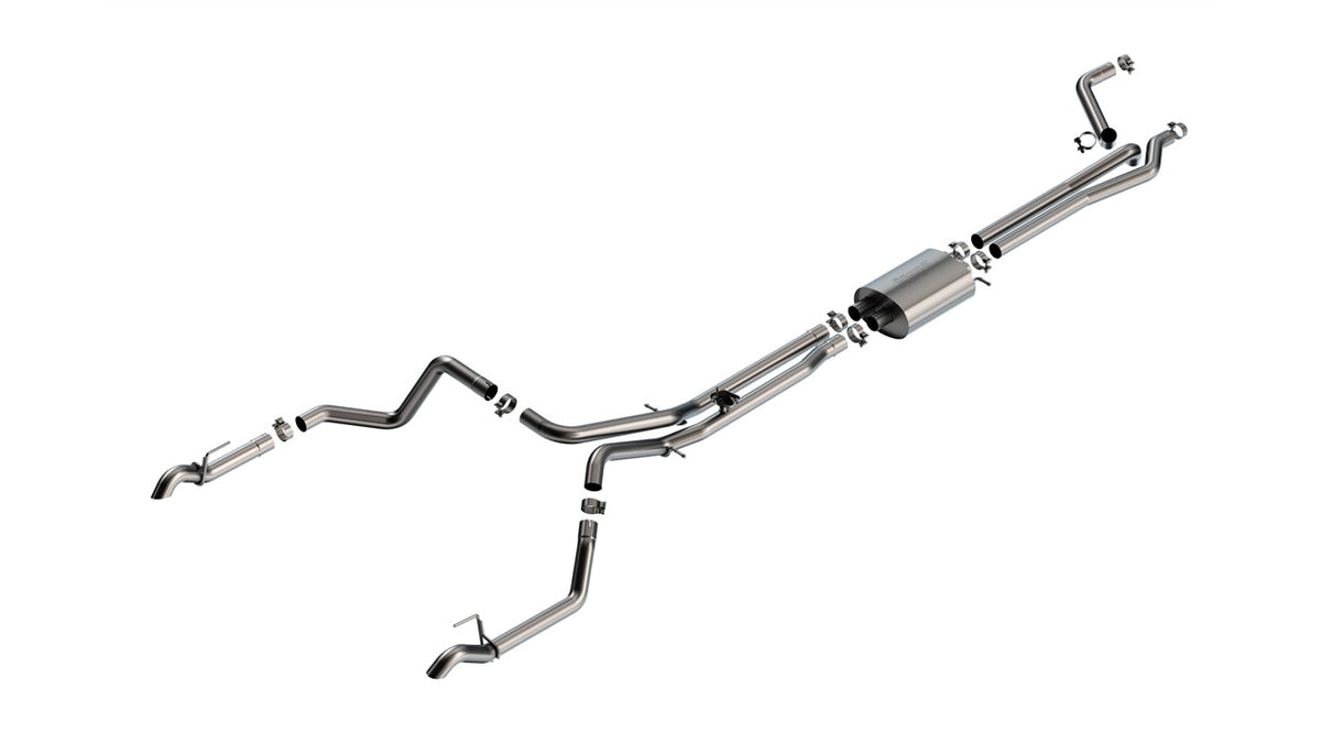 Borla 141005 Cat-Back Exhaust System S-Type for 2024-2026 Chevrolet Silverado 1500 ZR2 / GMC Sierra 1500 AT4X (6.2L V8)