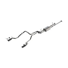 Borla 141025BC 09-13 Toyota Tundra 4.6L/5.7L S-Type Cat-Back Exhaust - Black Chrome Tips - #141025BC