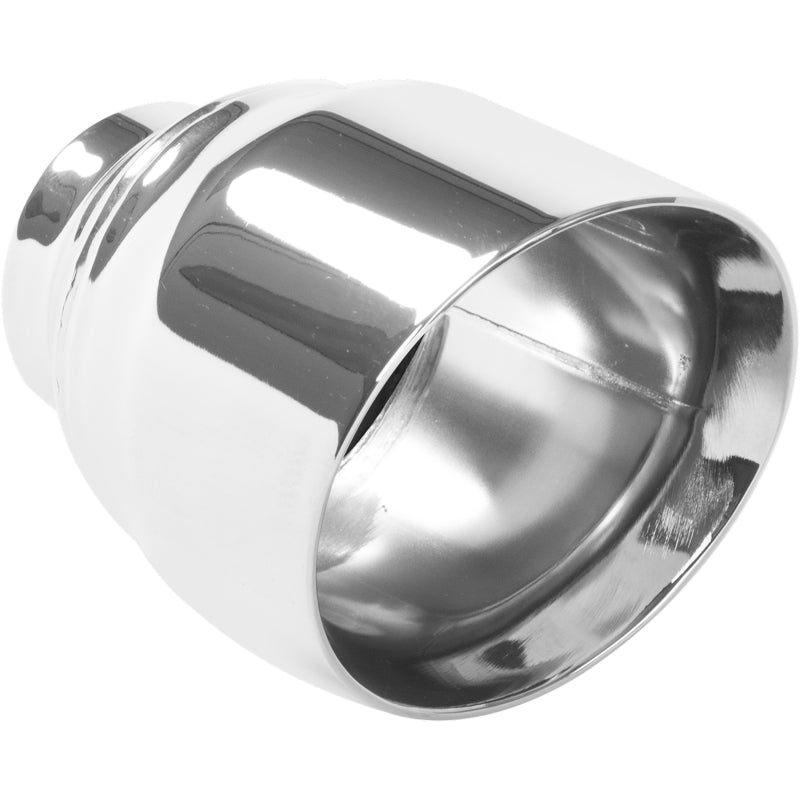 MagnaFlow 35224 Tip Stainless Double Wall Round Single Outlet Polished 4.5in DIA 2.5in Inlet 5.75in Length - #35224