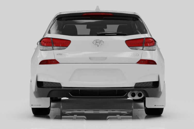Rally Armor UR Mud Flaps - 2019-2020 Hyundai Elantra GT - Black/Grey Logo - #MF59-UR-BLK/GRY