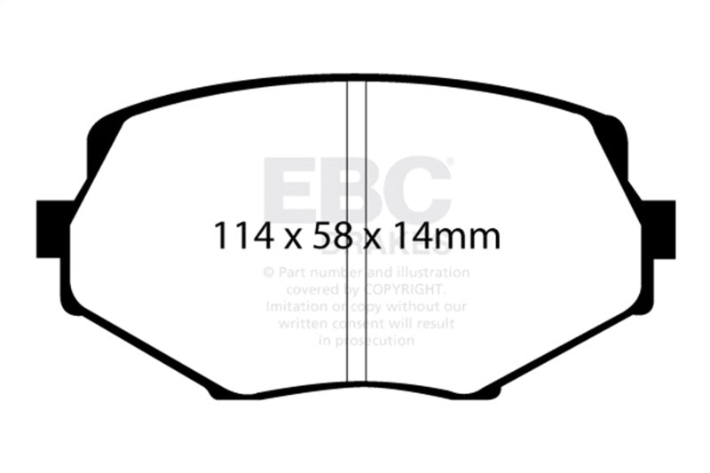 EBC 94-01 Mazda Miata MX5 1.8 Redstuff Front Brake Pads DP31002C