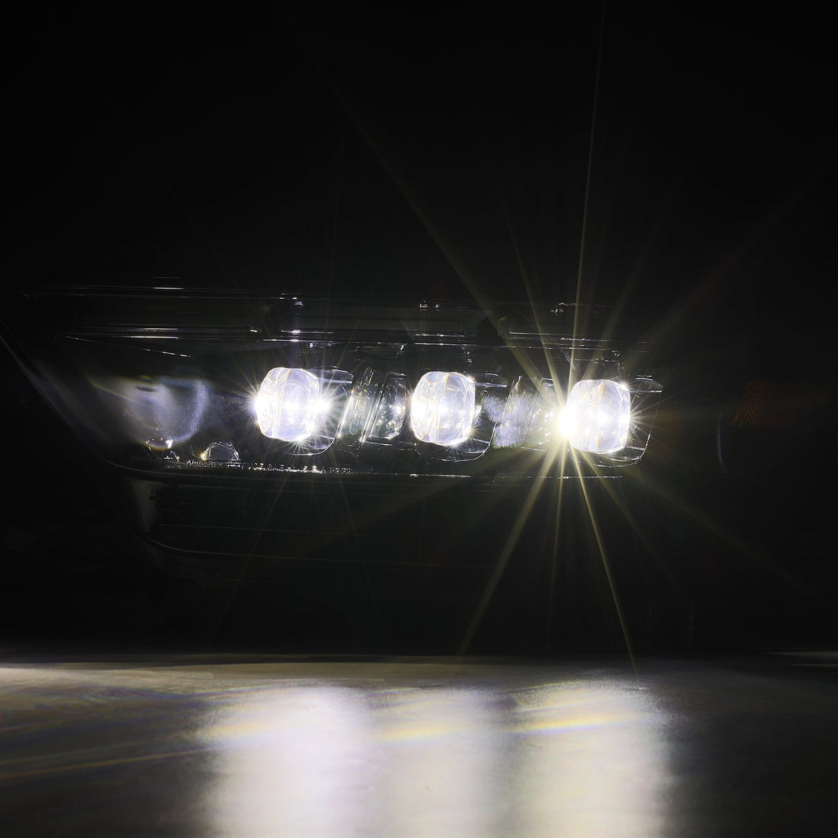 AlphaRex 880261 15-17 Ford Mustang NOVA LED Projector Headlights Alpha Black with Activation Light/Sequential Signal/Switch DRL