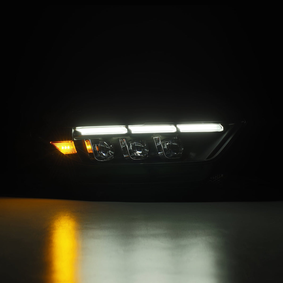 AlphaRex 880262 15-17 Ford Mustang NOVA LED Projector Headlights Black with Activation Light/Sequential Signal/Switch DRL