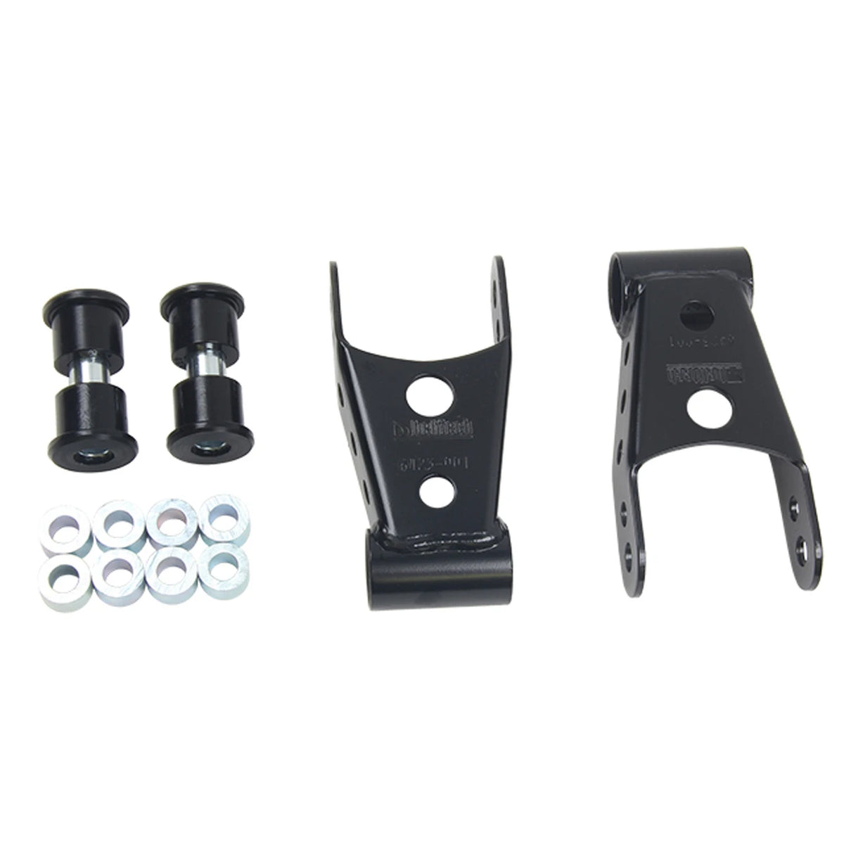 Belltech Shackle Kit 15-16 for Ford F-150 4WD 1in/2in Rear Drop