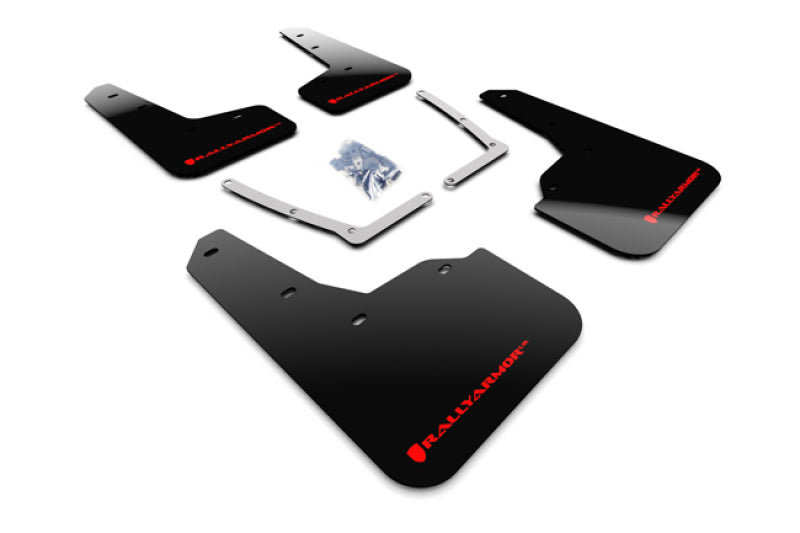 Rally Armor UR Mud Flaps - 2016-2020 Honda Civic - Black/Red Logo - #MF50-UR-BLK/RD