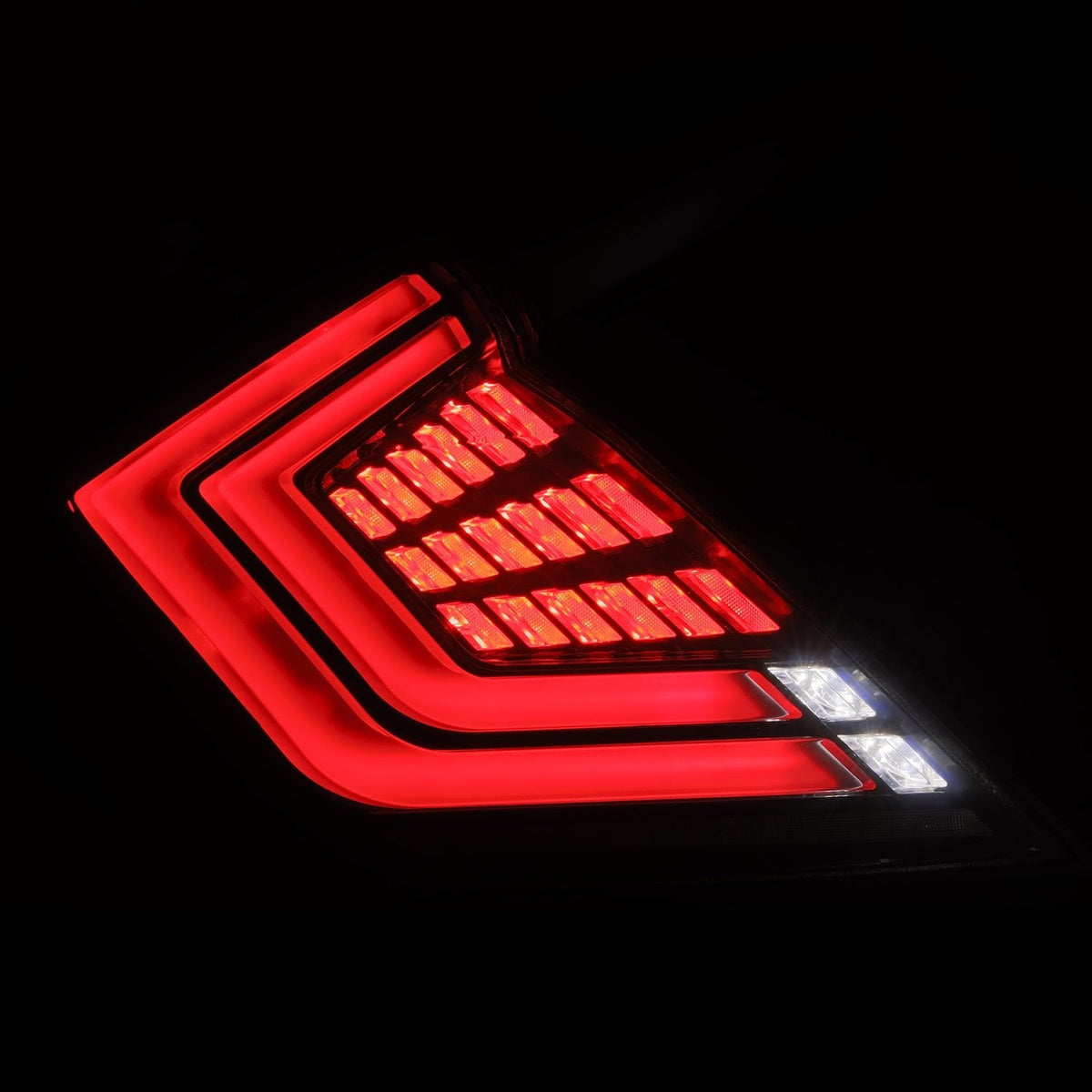 AlphaRex 676010 16-21 Honda Civic Hatchback / Type-R FK8 Nova-Series LED Tail Lights - Black Smoke