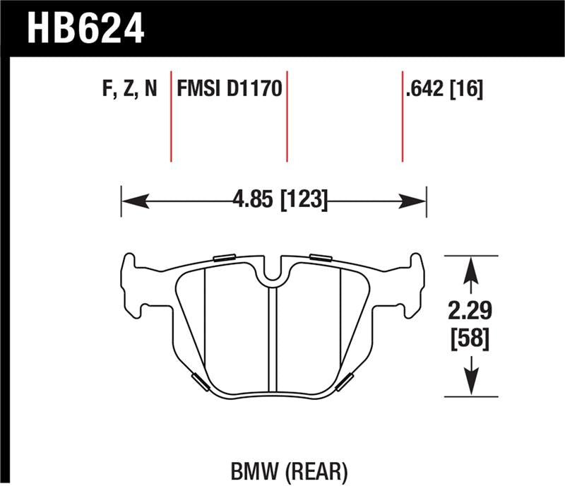 Hawk Performance HB624F.642 HPS Performance Street Brake Pads
