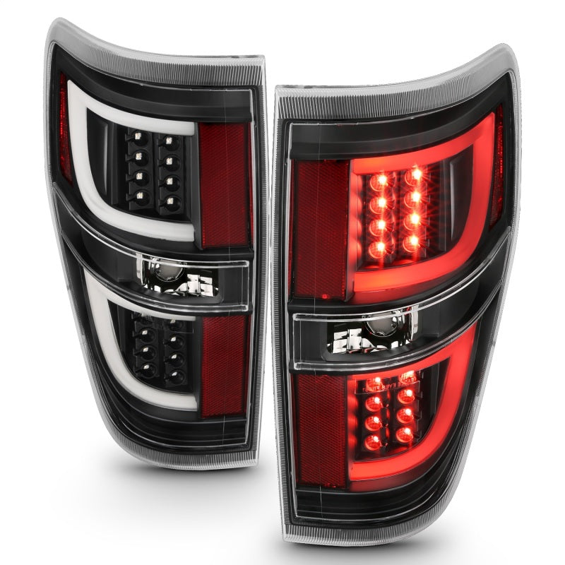 ANZO 2009-2014 Ford F-150 LED Taillights Black