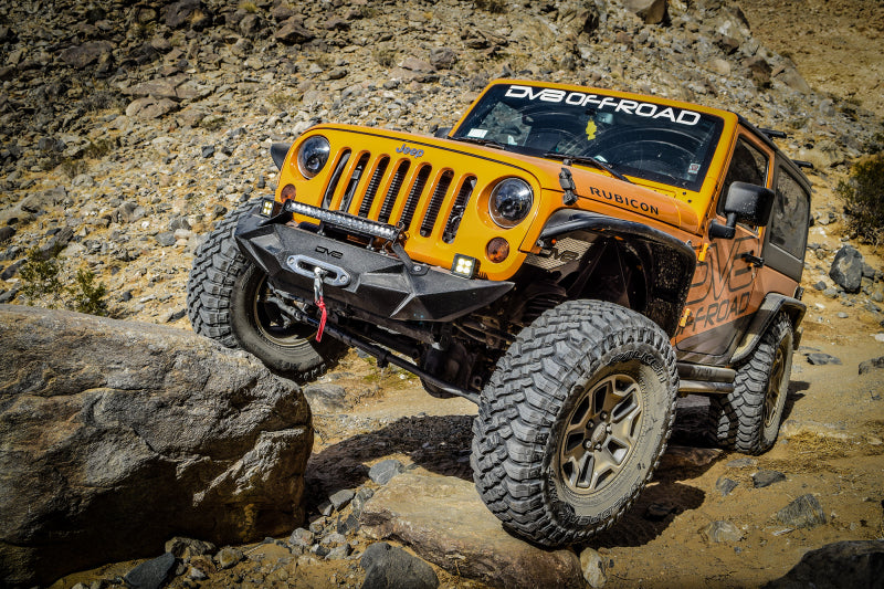 DV8 Offroad 07-18 Jeep Wrangler JK Front Aluminum Inner Fender - Black - #INFEND-01FB