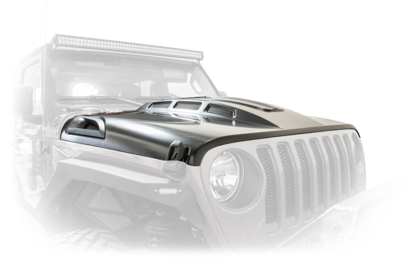 DV8 Offroad 18+ Jeep JL Heat Dispersion Hood - Primer Black - #HDMBJL-01