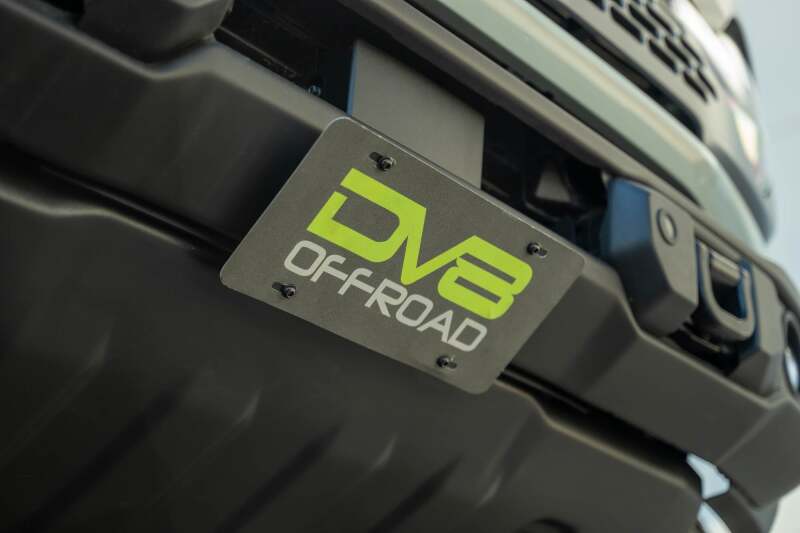 DV8 Offroad 2021 Ford Bronco Capable Bumper Slanted Front License Plate Mount - #LPBR-05