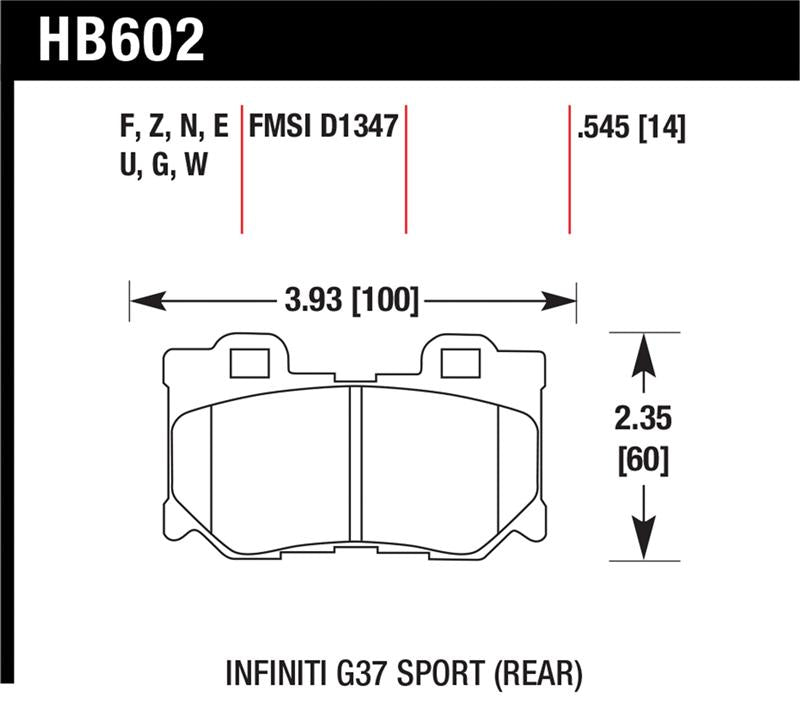 Hawk Performance HB602C.545 HPX Motorsport Brake Pads