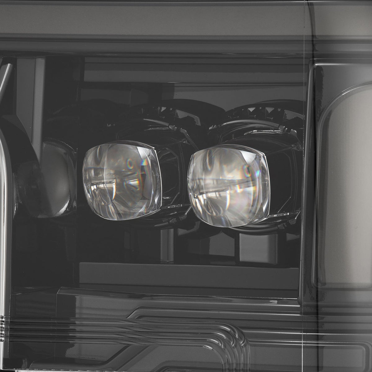 AlphaRex 880324 17-19 Ford F-250/350/450 SD NOVA-Series LED Projector Headlights Alpha-Black with Activation Light Sequential Signal & Switchback DRL