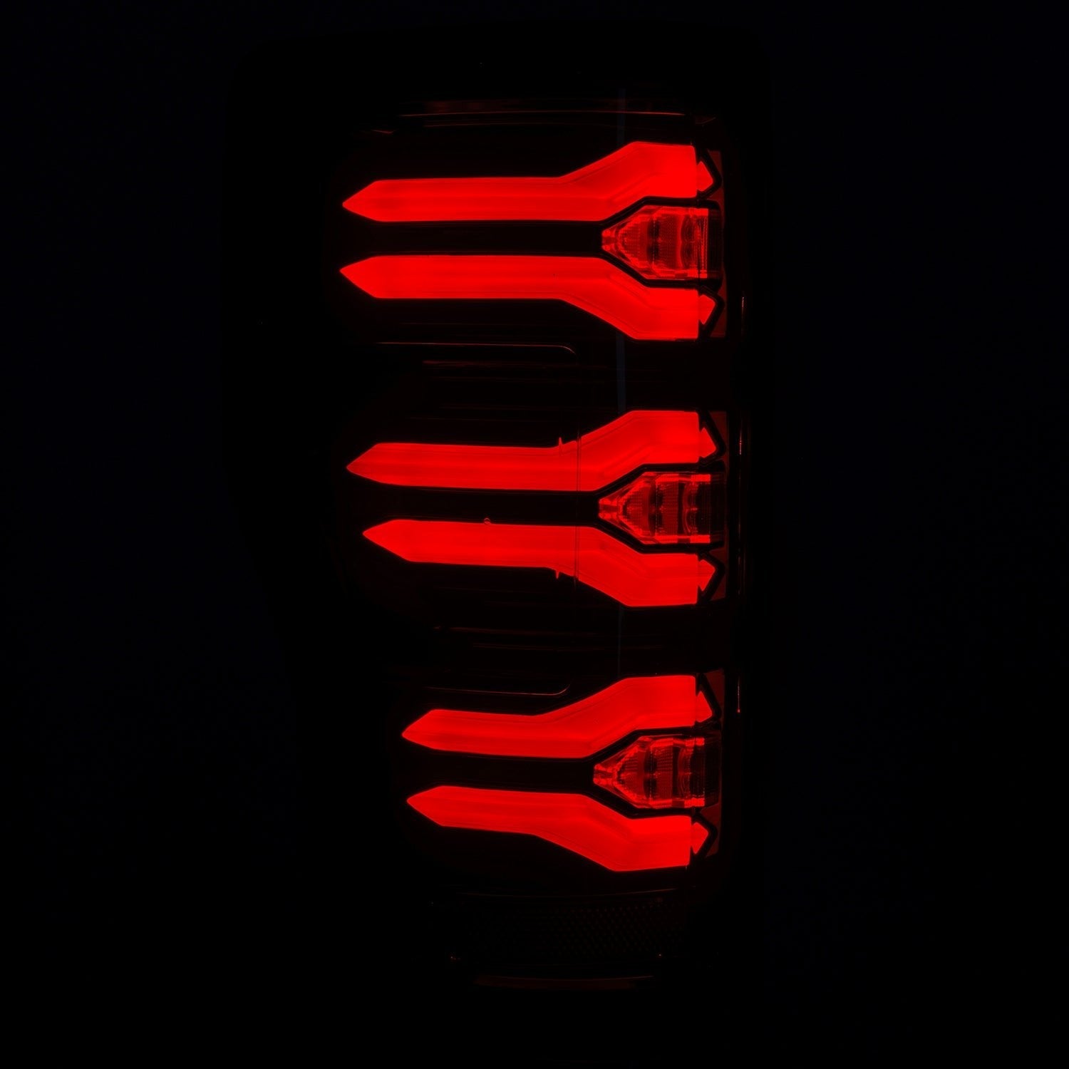 AlphaRex 659092 17-19 Ford F150/F250/F350 LUXX LED Taillights - Black-Red