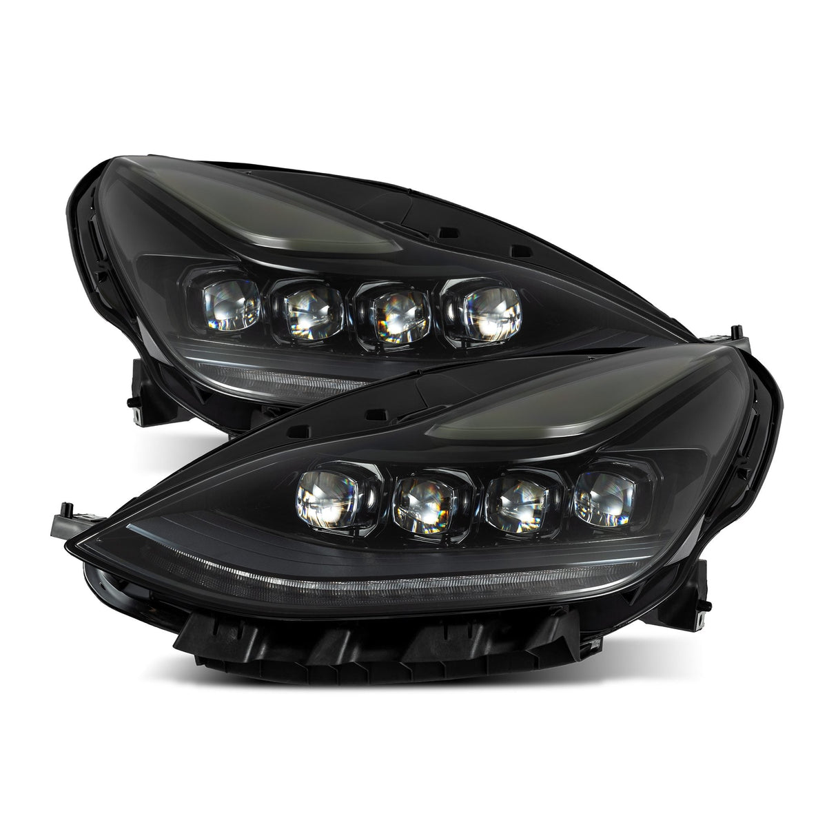 AlphaRex 880859 17-22 Tesla Model 3/20-23 Model Y NOVA LED Projector Headlights Alpha-Black with Activation Light & Sequential Signal