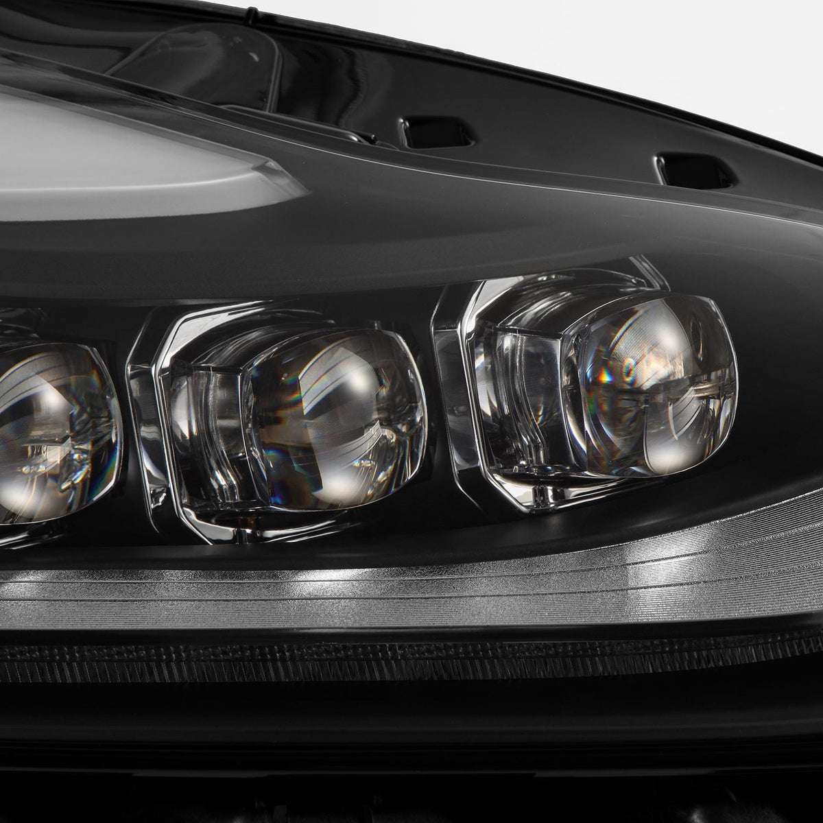 AlphaRex 880860 17-22 Tesla Model 3/20-23 Model Y NOVA-Series LED Projector Headlights Black with Activation Light & Sequential Signal