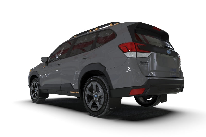 Rally Armor UR Mud Flaps - 2022-2025 Subaru Forester - Black/Red Logo - #MF82-UR-BLK/RD