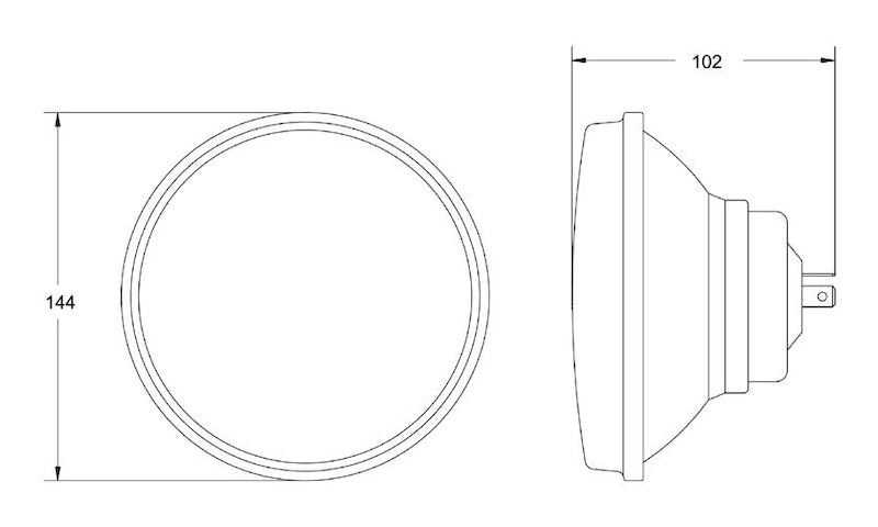 HELLA 002850811 Vision Plus 5-3/4in Round High/Low Beam Conversion Headlamp Kit