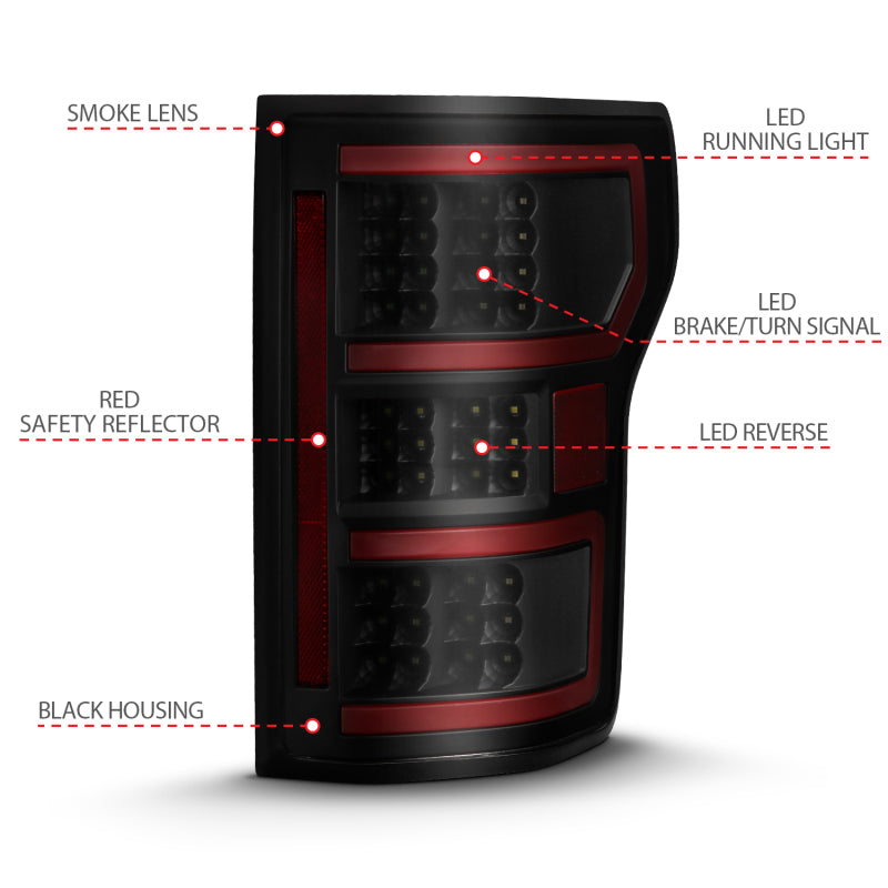 ANZO 2018-2020 Ford F-150 LED Taillights