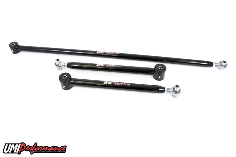 UMI Performance 201621-B Single Adjustable Lower Arms and Panhard Bar Black
