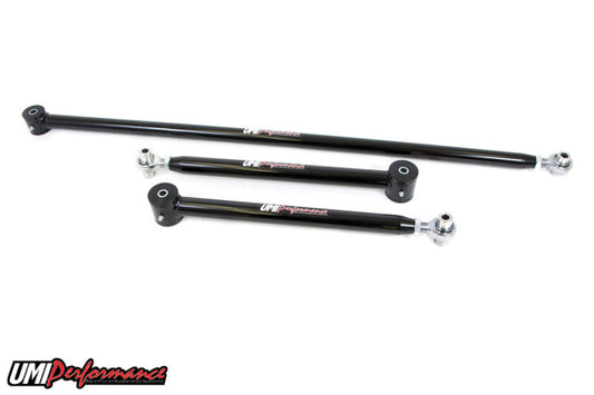 UMI Performance 201621-B Single Adjustable Lower Arms and Panhard Bar Black