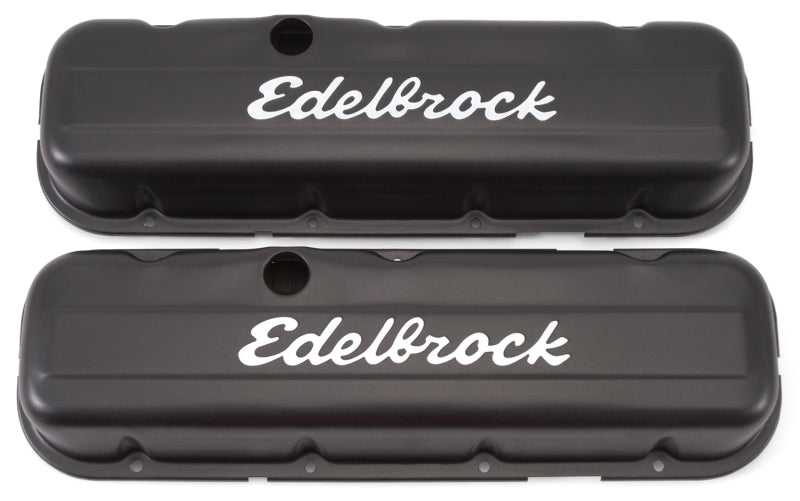 Edelbrock 4483 Valve Cover Signature Series Chevrolet 1965 and Later 396-502 V8 Low Black
