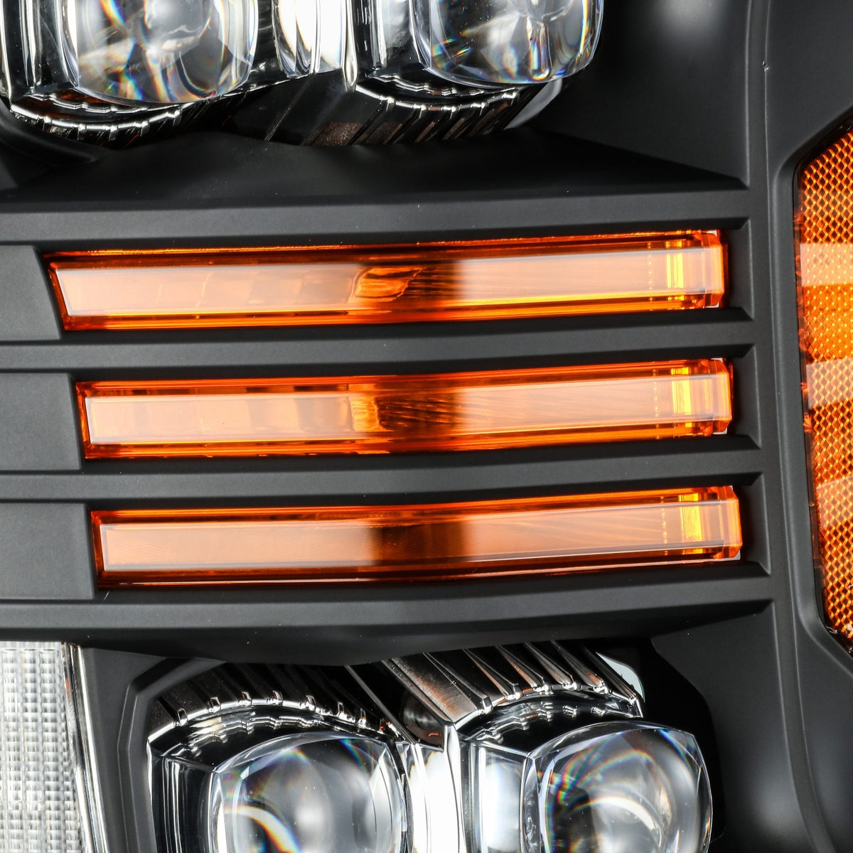 AlphaRex 880182 18-19 Ford F-150 NOVA LED Projector Headlights Plank Style Matte Black with Activation Light/Sequential Signal