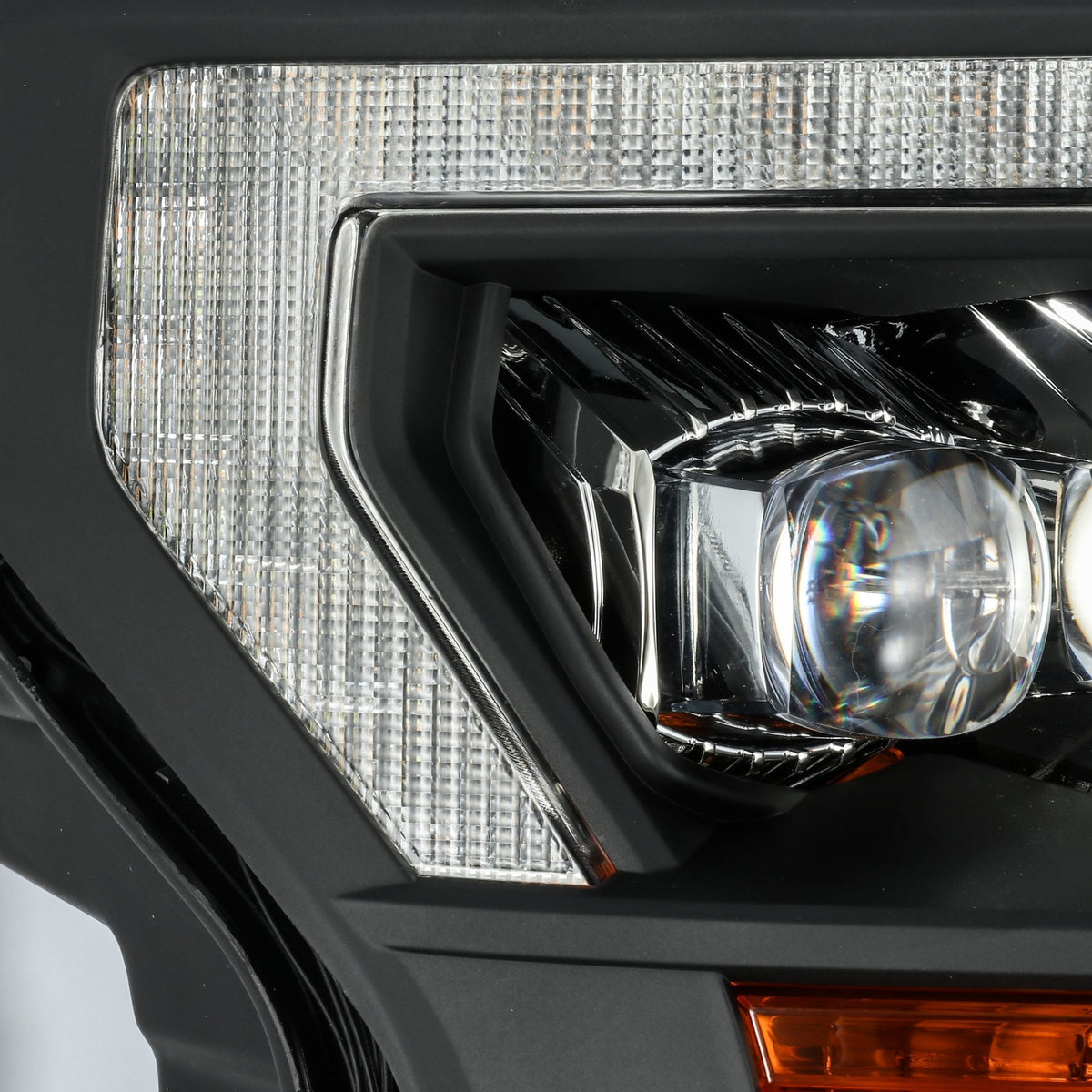 AlphaRex 880182 18-19 Ford F-150 NOVA LED Projector Headlights Plank Style Matte Black with Activation Light/Sequential Signal