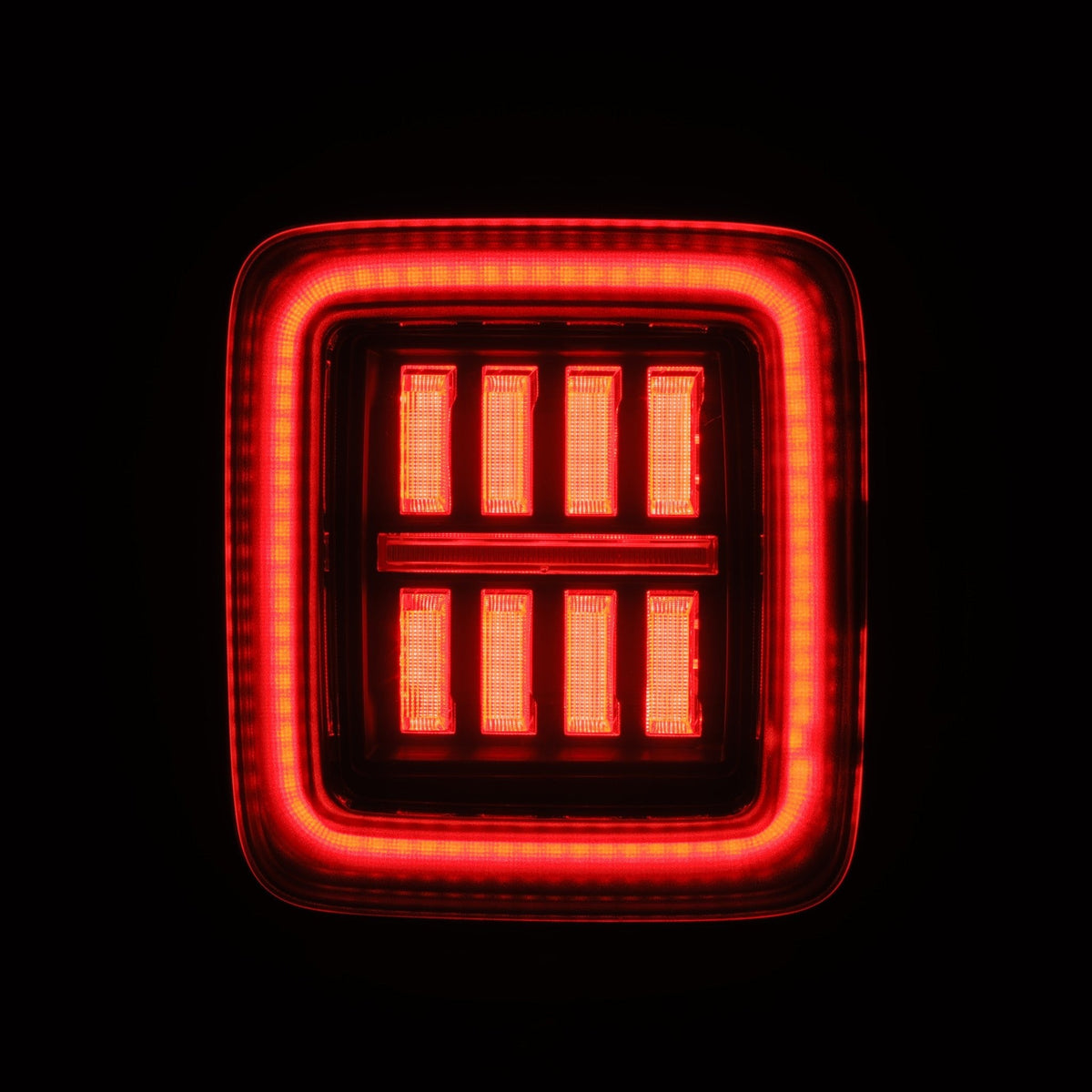 AlphaRex 602040 2018+ Jeep Wrangler JL NOVA-Series Prismatic LED Tail Lights - Black/Red