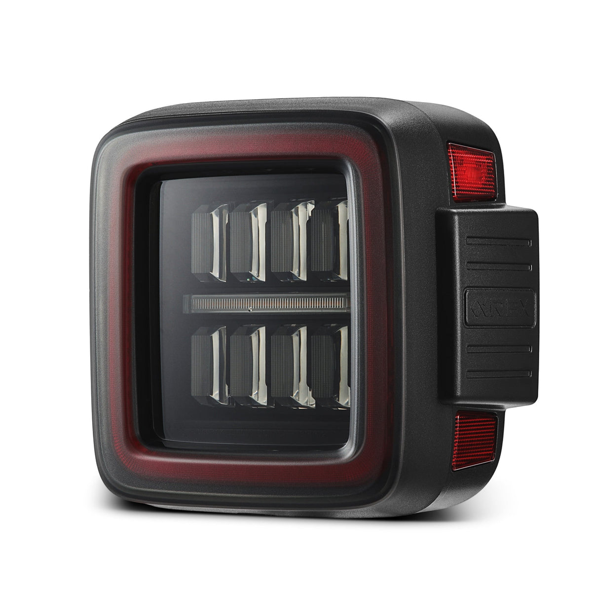 AlphaRex 602040 2018+ Jeep Wrangler JL NOVA-Series Prismatic LED Tail Lights - Black/Red