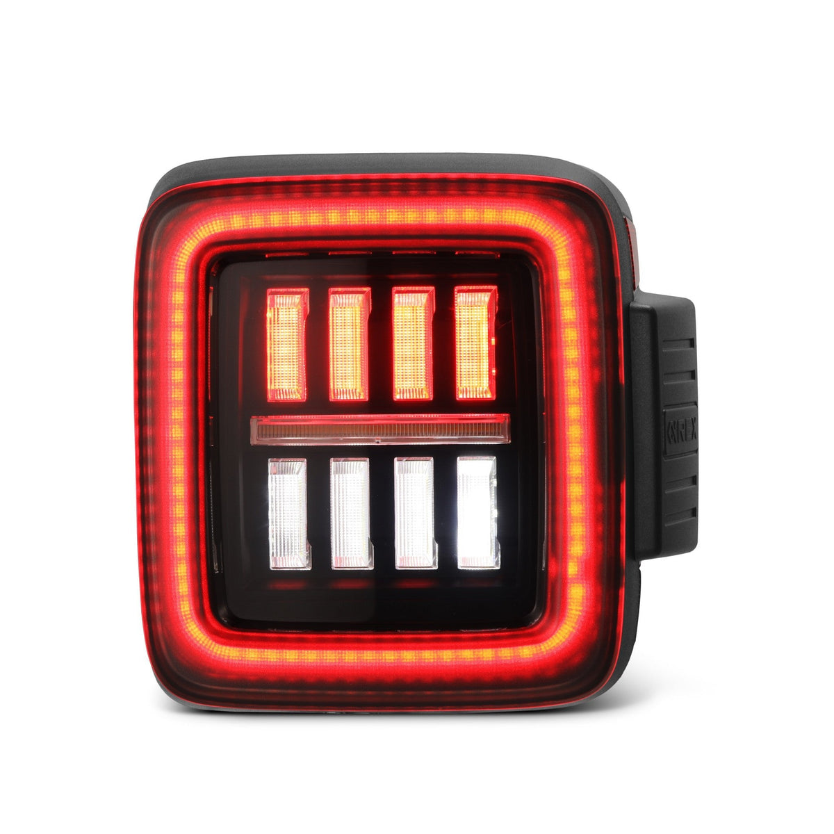 AlphaRex 602040 2018+ Jeep Wrangler JL NOVA-Series Prismatic LED Tail Lights - Black/Red