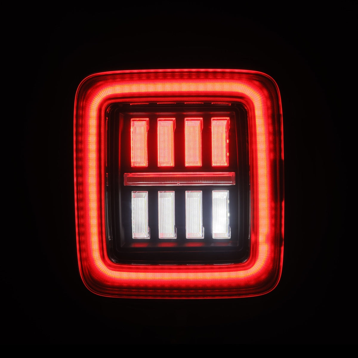 AlphaRex 602040 2018+ Jeep Wrangler JL NOVA-Series Prismatic LED Tail Lights - Black/Red