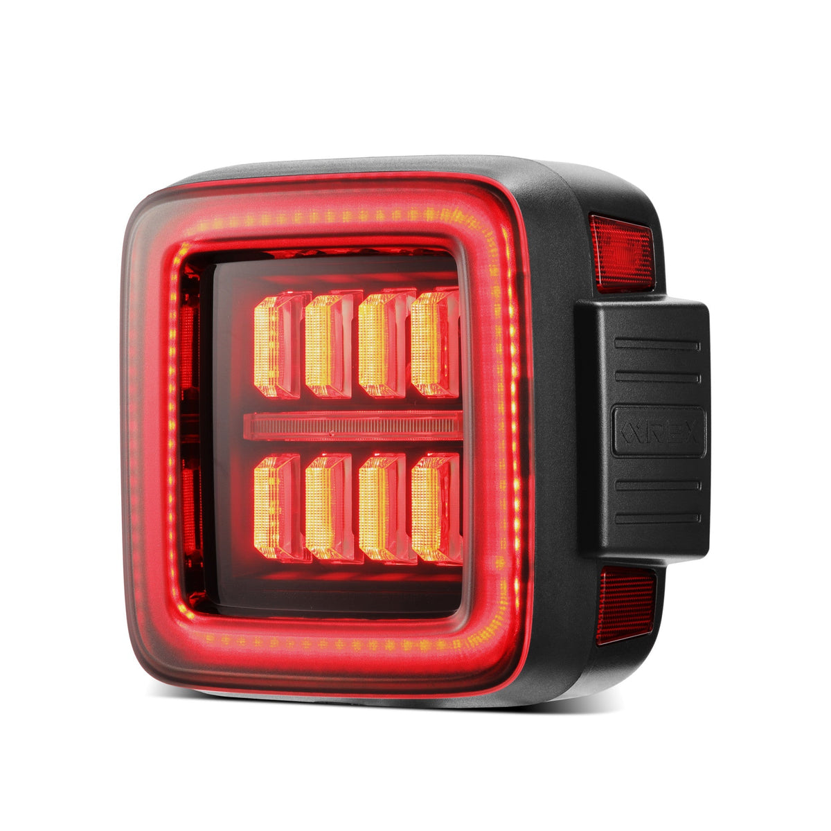 AlphaRex 602040 2018+ Jeep Wrangler JL NOVA-Series Prismatic LED Tail Lights - Black/Red