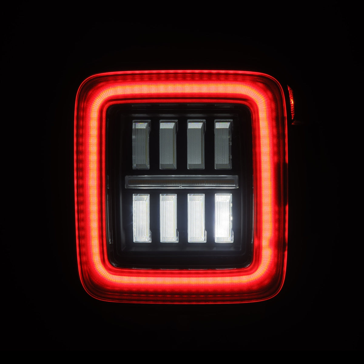 AlphaRex 602040 2018+ Jeep Wrangler JL NOVA-Series Prismatic LED Tail Lights - Black/Red