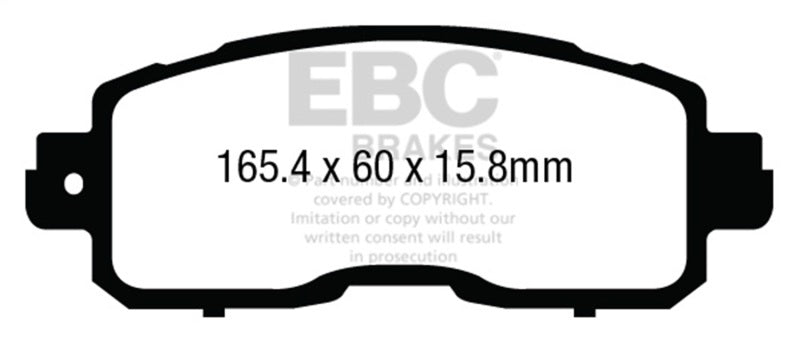 EBC 13+ Nissan Altima 2.5 (L33) Sedan Ultimax2 Front Brake Pads UD1650
