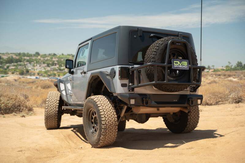 DV8 07-18 Jeep Wrangler JK Body Mounted Tire Carrier - #TCJK-14